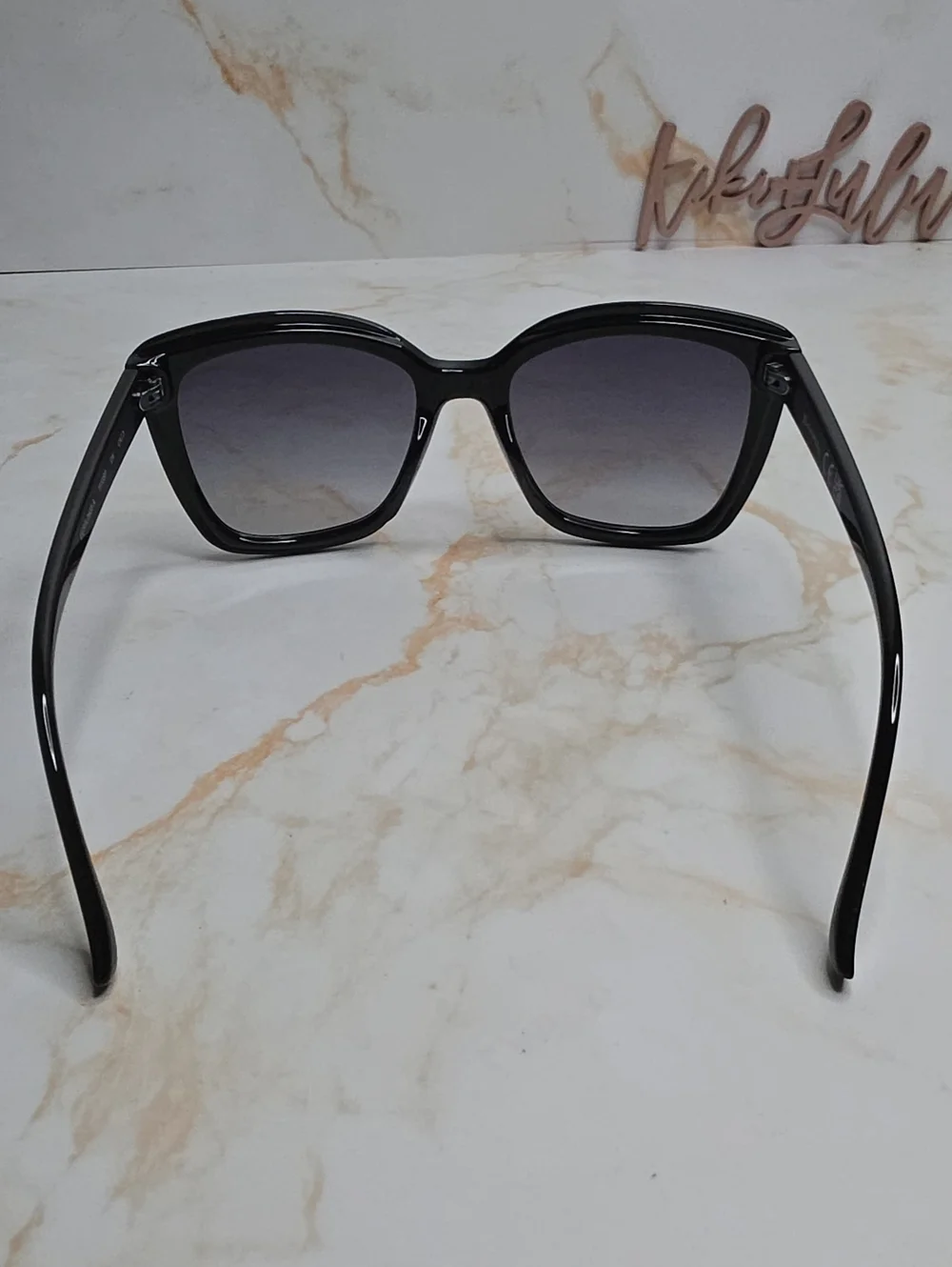 Southpole Black Rhinestone Square Sunglasses